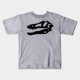 Qianzhousaurus skull - black Kids T-Shirt